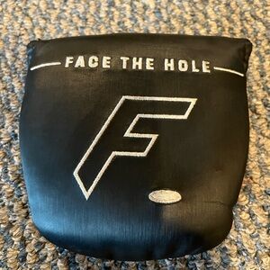 Bogey Bros. “Face the Hole” Mallet Golf Putter Headcover. Magnetic closure